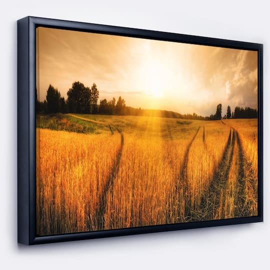 Designart - Wheat Field at Sunset Panorama
